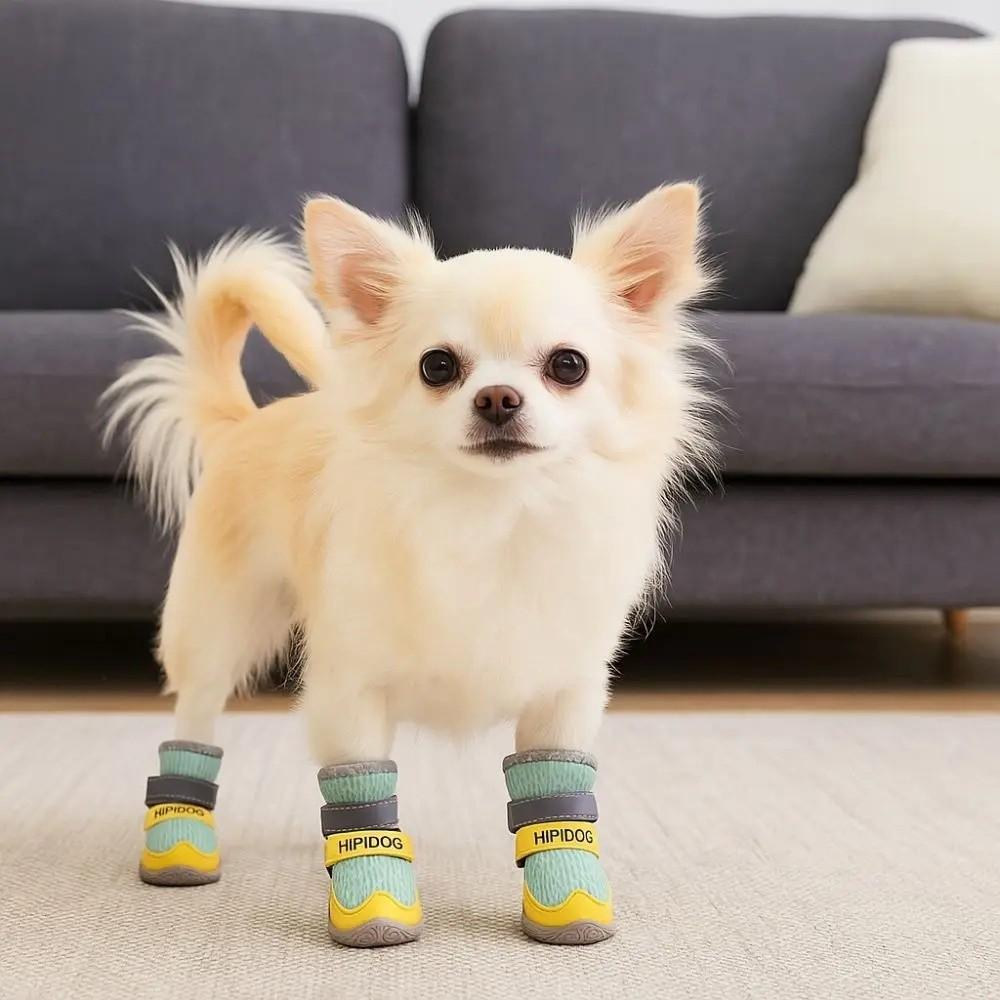 2Pcs Mesh Pet Sandals Non-slip Puppy Paw Protector Portable Dog Foot Cover For Medium/Large Dogs