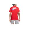 Nike Sportswear Standard Issue Logo Print Short Sleeve T-Shirt Kids Tops University-Red FJ5391-657