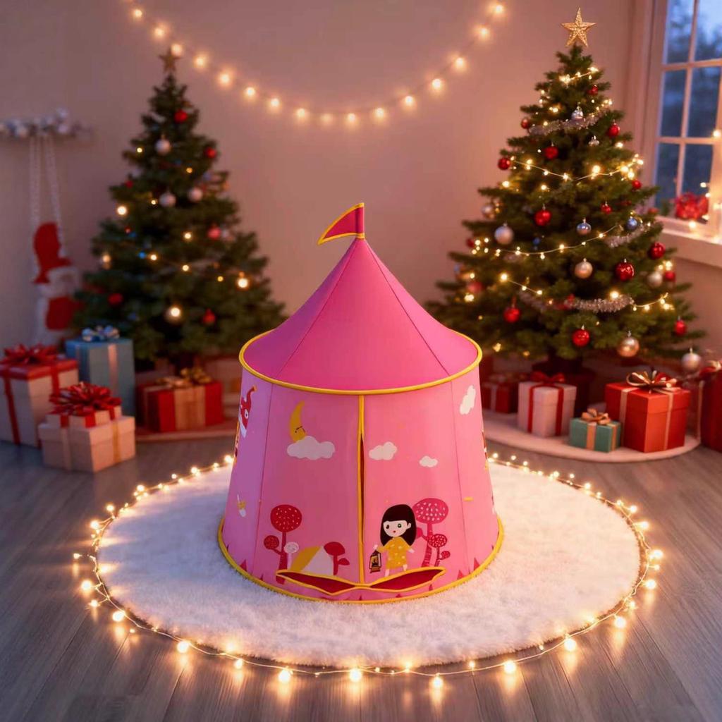 Dreamy Princess Pink Play Tent for Girls - Indoor Kids' Indian Yurt