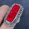 Natural Mosaic Jasper Gemstone 925 Sterling Silver Jewelry Ring Size 10 P7p74