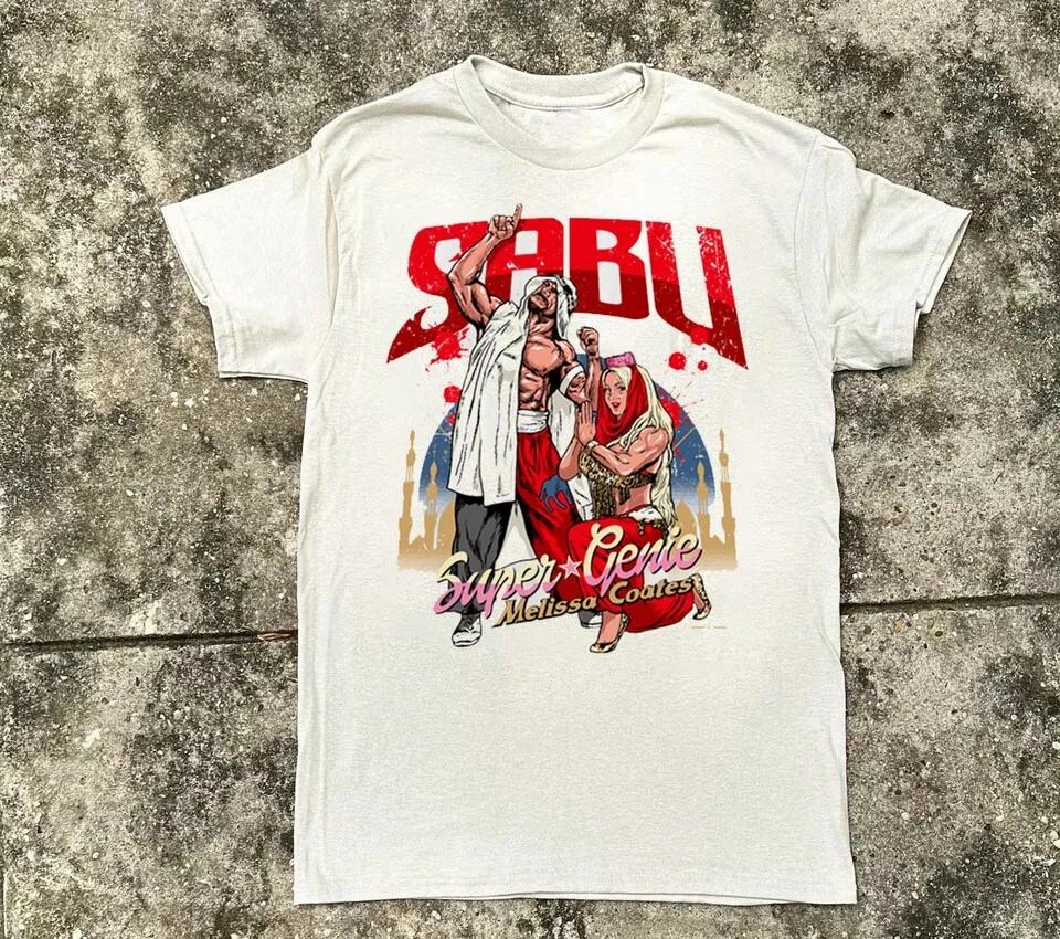 Vintage Sabu Hvit Bomull Alle størrelser S-345XL Gave Til Fans T-skjorte HRN178