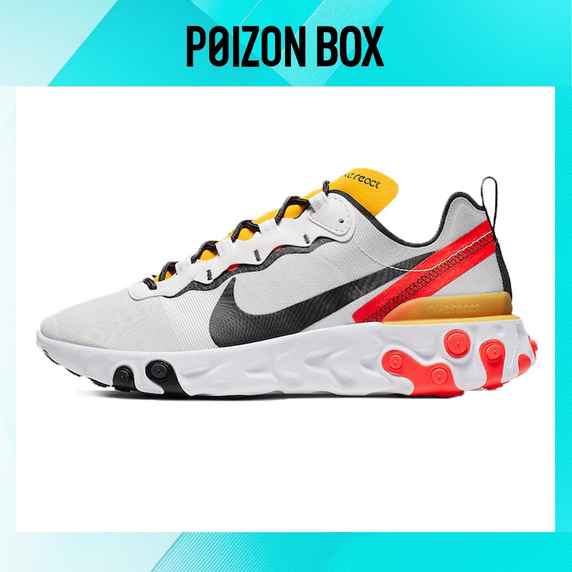 

кроссовки Nike React Element 55 White Black Crimson Gold BQ6166-102