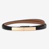 Women's Adjustable Genuine Leather Fashion Belt with Hook - Versatile Patent Leather Waistband, Simple Cowhide Style