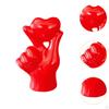 Heart Shaped Hand Sculpture Resin Figure for Table Display 7.5x4.2x11cm Collectible