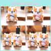 Plush Corgi Puppy Pendant Bag Hanging Decoration Keychain Animal Cartoon Doll