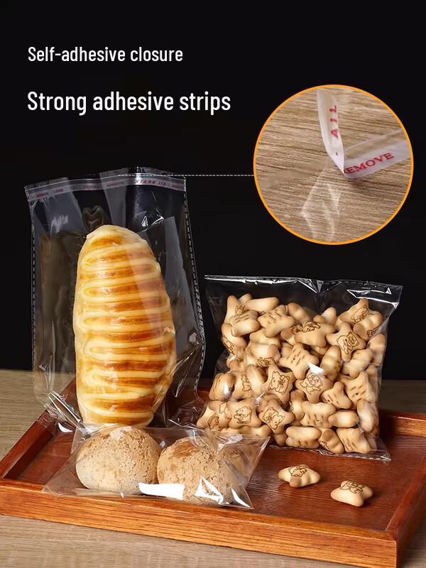 Transparent Self-Sealing Food Packaging Bags