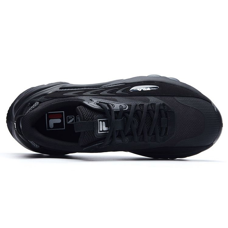 Fila Heritage-FHT Soft Comfortable Fabric Synthetic Leather TPU Low-Top Casual Running Shoes Men Sneaker Black F12M131103FBK