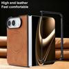 Luxury Business Magnetic Leather Phone Case for iPhone Ultra for Magsafe Shockproof  Wear Resistant Comfortable Grip SlimCover