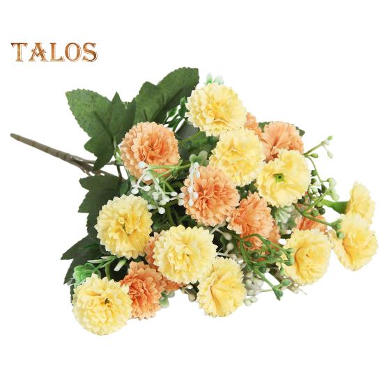 

Искусственная гвоздика 20 головок, реалистичные искусственные шелковые цветы, свадебная вечеринка, домашний офис, центральный элемент стола, искусственные цветочные растения, украшение ветки света кофе