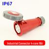 Waterproof 3-core 4-pin 5-hole Male-Female Aviation Plug Socket, Three-Phase Electrical Connector, 16A/32A, IP67.