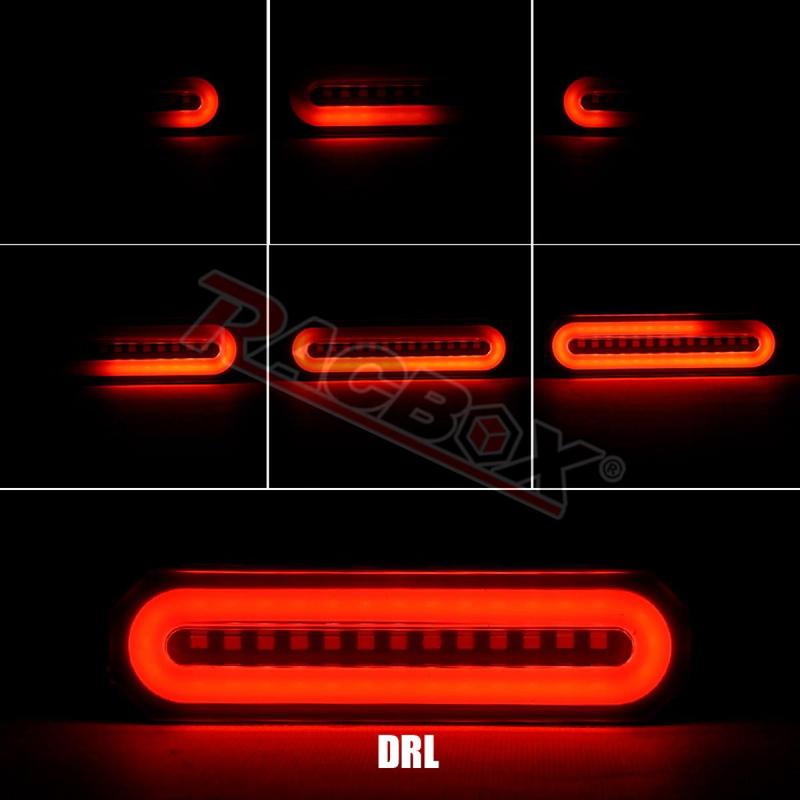 Motorcycle 3 In 1 LED Brake Tail Light DRL Sequential Turn Signal Lamp for Cafe Racer Moto ATV UTV UTE Truck Trailer RV 12V 24V