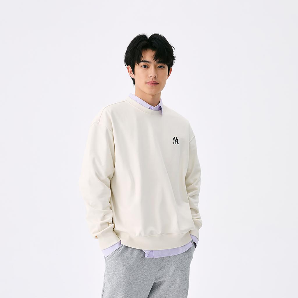 New MLB New York Yankees Sweatshirt Unisex Cream 3AMTB0151-50CRS