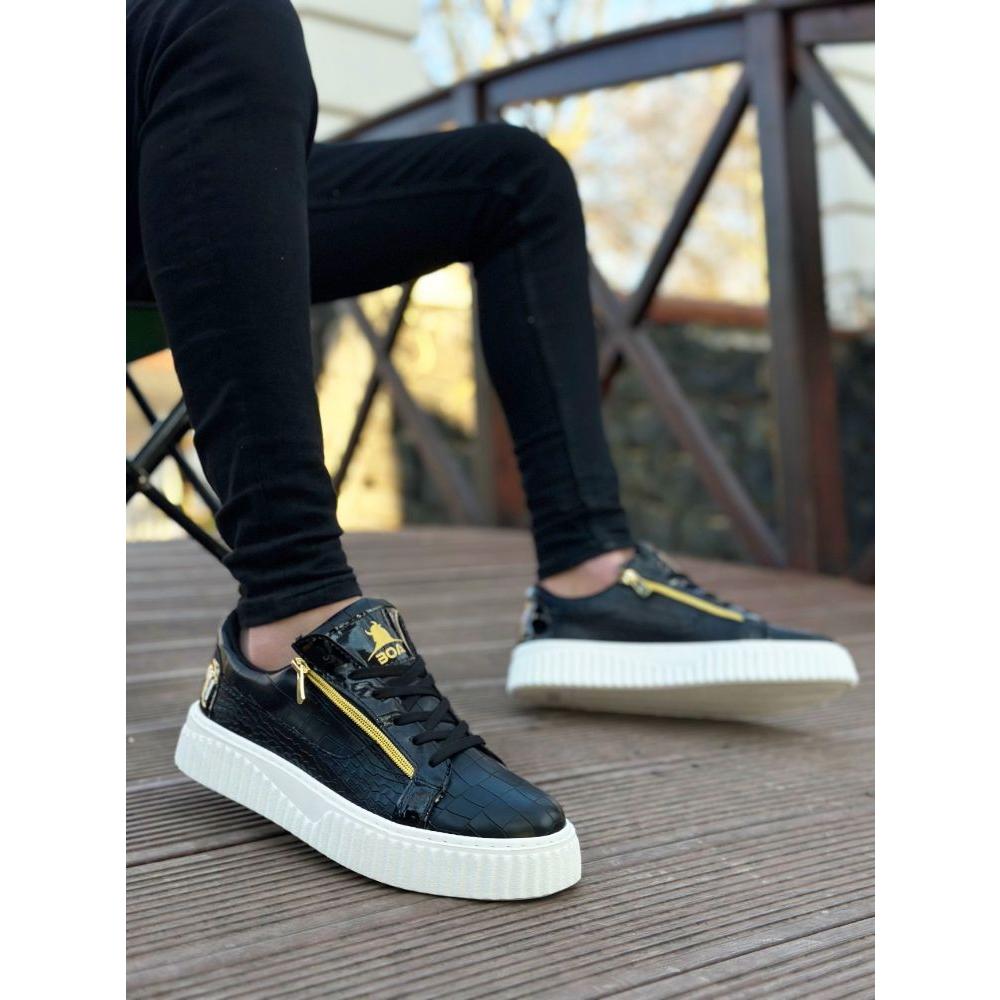 B308 Men's Casual Shoes Spring Summer Men Sneakers 2 Zippers Light and Comfortable Casual Shoes For Men Sports Shoes 4.5 Cm Sole