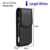 Men's Leather Vertical Belt Phone Case with Magnetic Closure for 6.1-6.7 Inch Devices - Ideal for Seniors