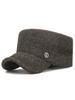 Northwood Winter Men's Outdoor Cold Proof Warm Flat Top Hats Thicken Ear Protection Flat Top Cap Cotton Trucker Hat