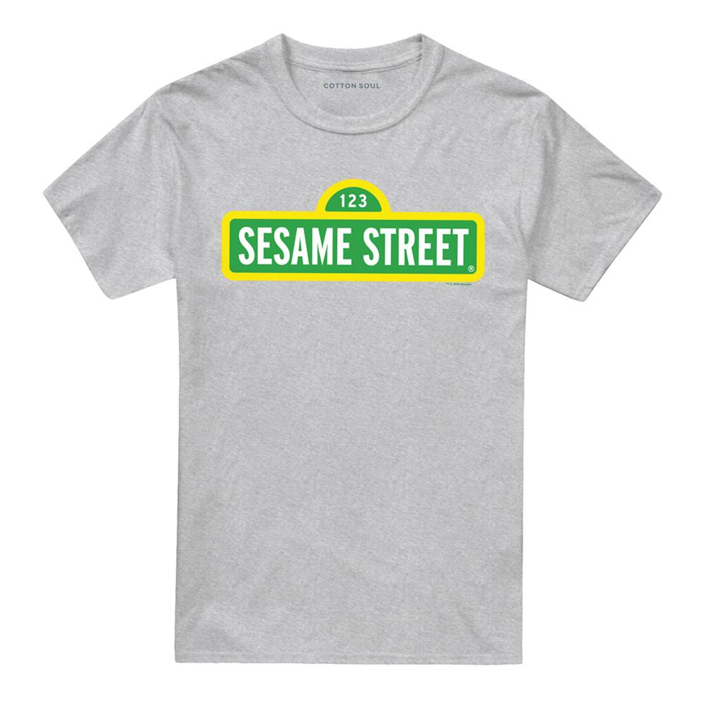 Sesame Street Unisex Adult Logo Heather T-Shirt