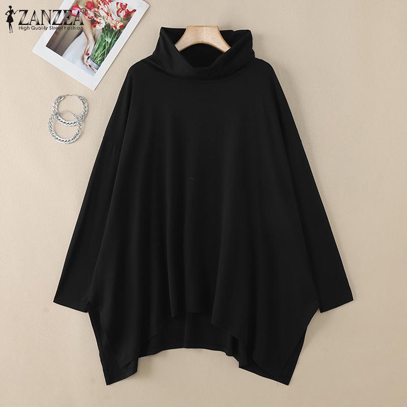 ZANZEA Bluză lejeră cu mânecă lungă, lejeră, pentru femei