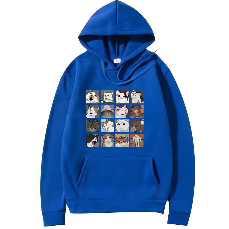 Cats Print Men'S Casual Hoodie New Men Women Funny Fashion Cool Long Sleeve Streetwear Graphics Oversiz Hoodie Unisex