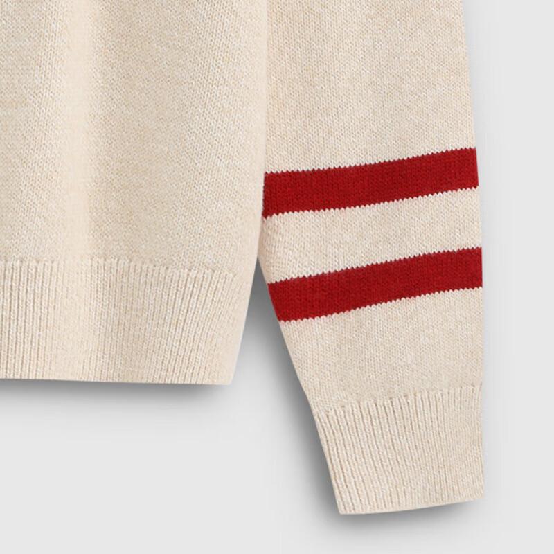 GAP Women's Logo Bear Intarsia Knit Loose Round Neck Sweater