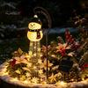 Creative Outdoor Lighting for Home Solar Snowman Water Fountain Garden Light, Glowing Yard Lamp with Magic Unique Gifts Lovers Effect, Resin