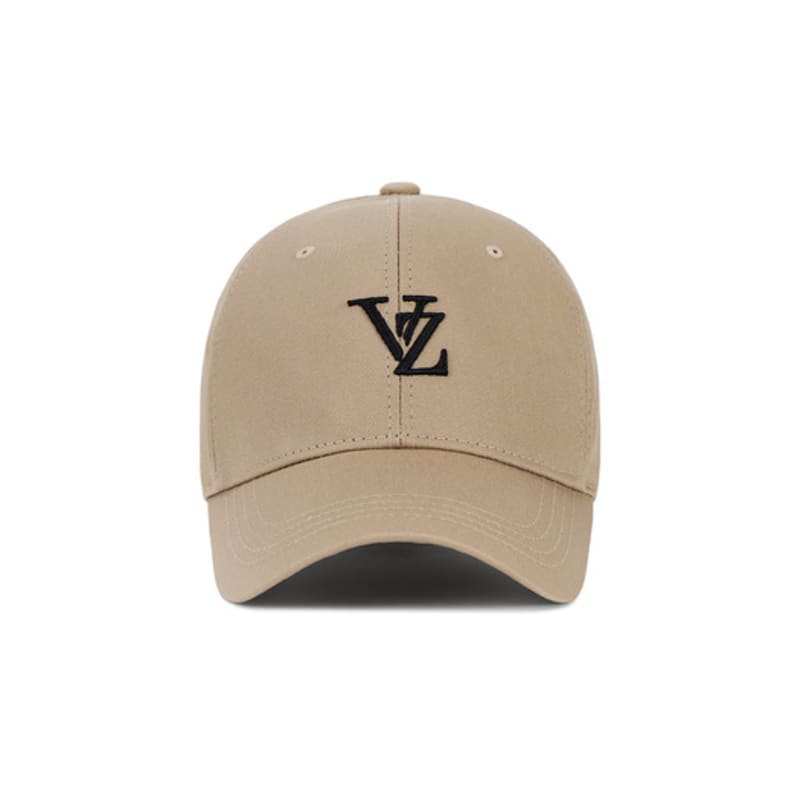 VARZAR 3D Monogramm Logo Oversized Baseballkappe Beige