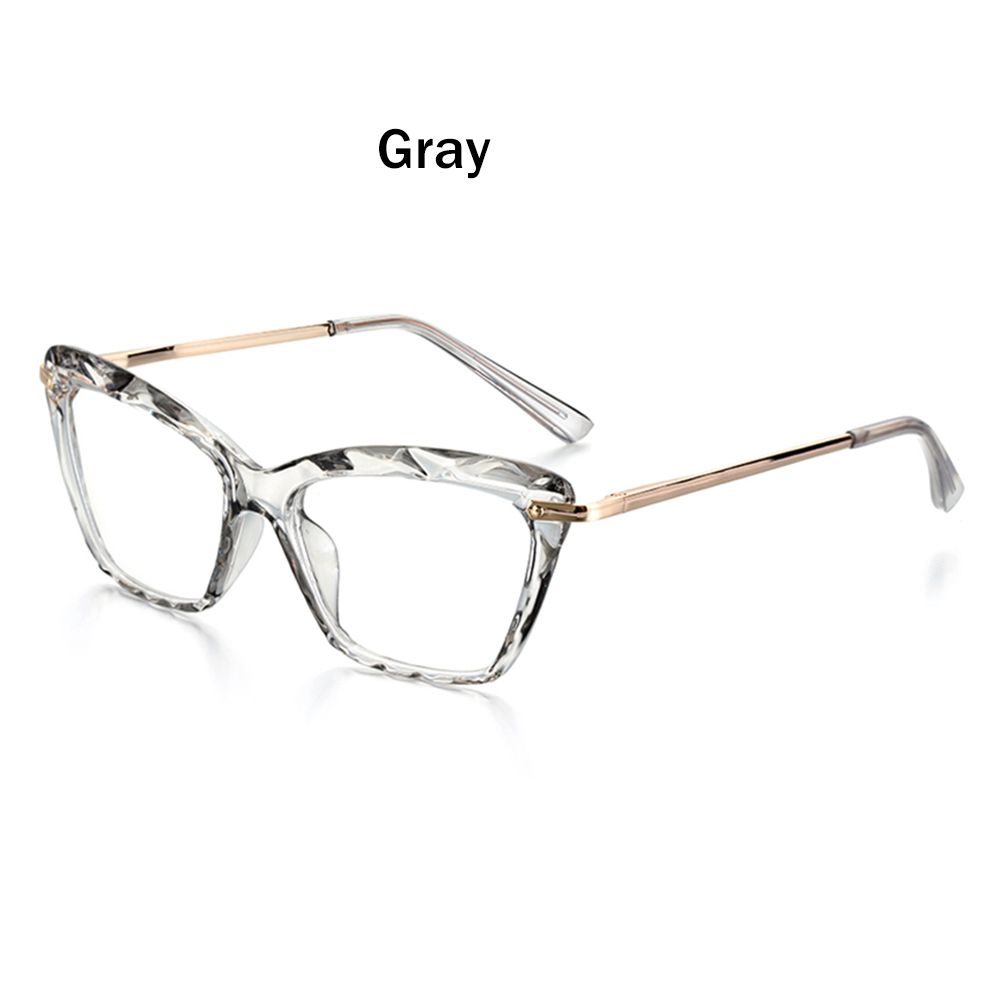 Be Equipped with Myopia Glasses Women's Eyeglass Frame Faceted Crystal Eyeglasses Cat Eye Glasses Frame Square Glasses Frame