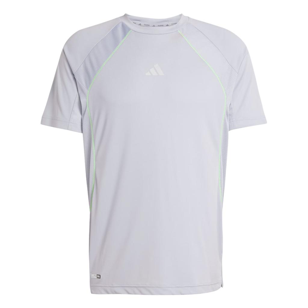 Adidas Climacool Ss25 Oblečení Móda Jednoduché Tričko s kulatým výstřihem a krátkým rukávem Pánské topy Světle stříbrná KB9736