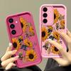 Hülle mit Sonnenblumenmuster für Samsung Galaxy S25 S24 Ultra Edge S23 S22 Plus S21 FE A34 A54 A15 A35 A55 A16 A26 A36 A56 5G Capa