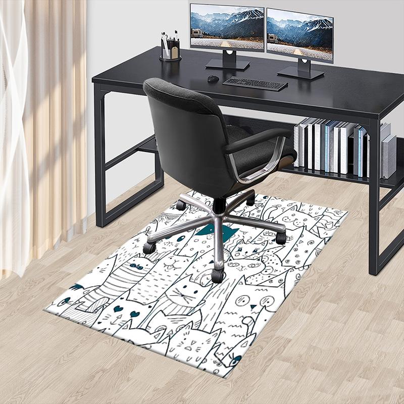 1PC cat pattern Non-Slip Floor carpet, suitable for Office, bedroomand playrooms. It can also be used as a sofa footrest cover-T67