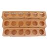 Étagère de présentation à 3 niveaux en bois naturel rectangulaire pour flacons d'huiles essentielles