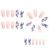 Medium Length Ballerina False Nail Square Head T-shape Nail Tips Fashion French Fake Nails  Women