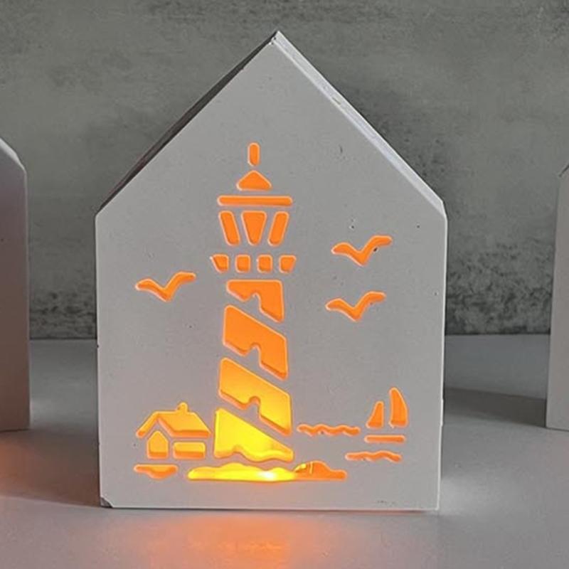 Creative Lighthouse Silicone Mold Soft Sturdy Silicone Light House Craft Mold For Crafting Elegant Ambient Lights