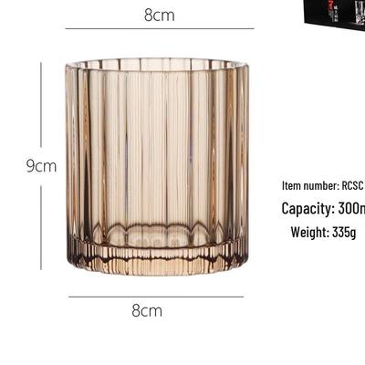 Shangqi Amber Glass Tumbler Set
