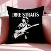 Band D-Dire Straits Cushion Cover Breathable Linen Pillowcase Summer Odorless Eco-Friendly Invisible Zipper Washable
