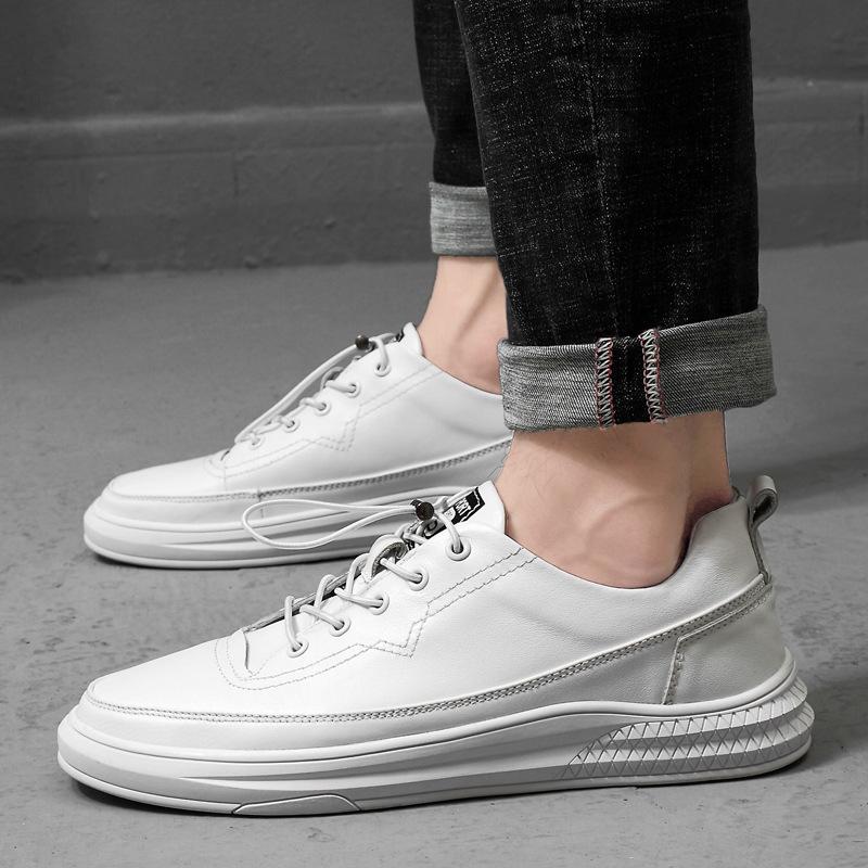 Invisible inner height increase 5cm men's shoes white shoes fashion casual shoes trend board shoes men's outdoor walking small green shoes