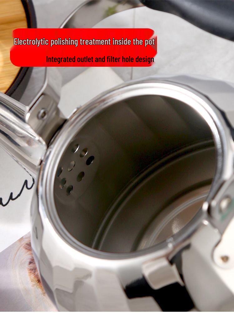 Large Capacity Stainless Steel Teapot with Handle and Tea Infuser - Ideal for Hotels and Restaurants