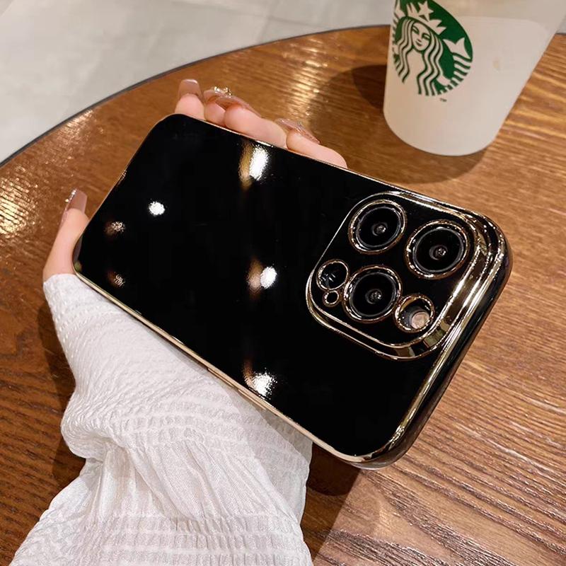 Luxury Plating Soft Silicone Case For iPhone 15 14 11 12 13 Pro Max Mini Plus Antiskid Fashion Protect Shockproof Cover Cases