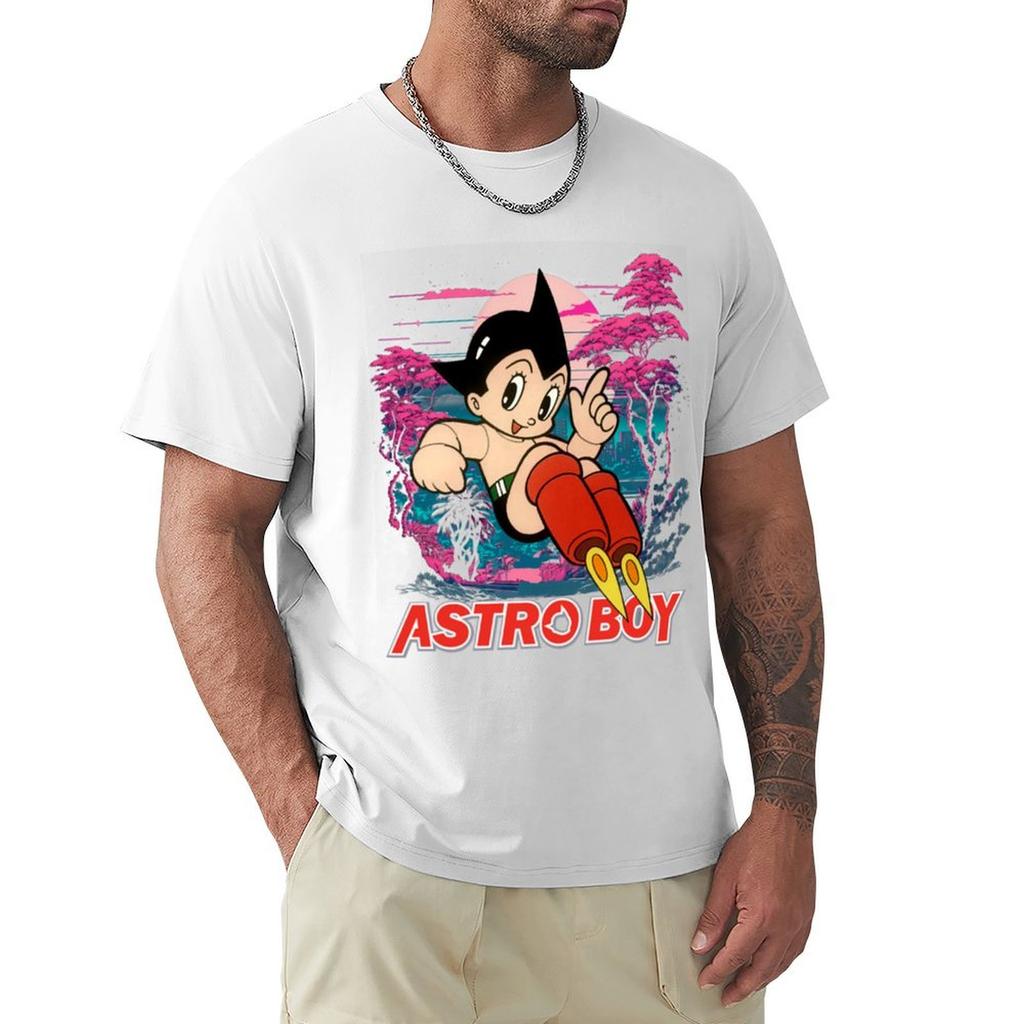 Astro Boy Klassisches Anime T-Shirt Grafik-T-Shirts Individuelles T-Shirt Schwarze T-Shirts für Männer