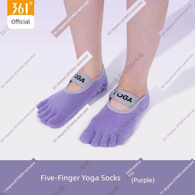 

Носки для йоги 361 Degrees Нескользящие Женские Носки для Пилатеса Пятипалые Для Занятий Спортом в Помещении Фитнесом Танцами Йогой С Раздельными Пальцами [Five Toes] Lin Daizi Full Palm Non Slip/free size
