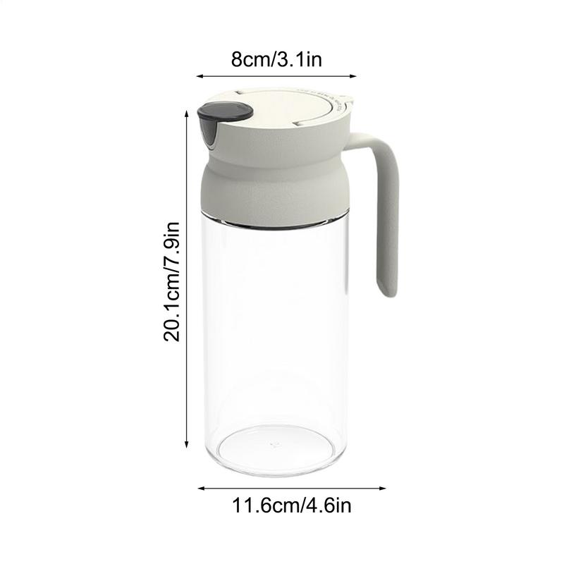Olivenölflasche mit automatischem Verschluss Glas-Ölkanne Auslaufsicherer Essigbehälter Ölspender für Zuhause Restaurant Theke
