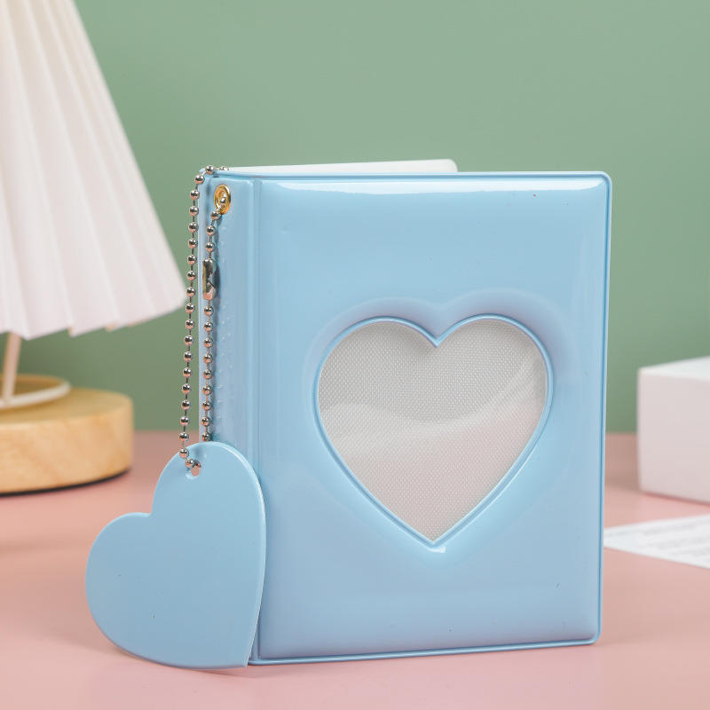 Photocards Binder Cute Photo Album Mini Photocard Holder Love Heart Hollow Collector Book Binding Machine Fajas