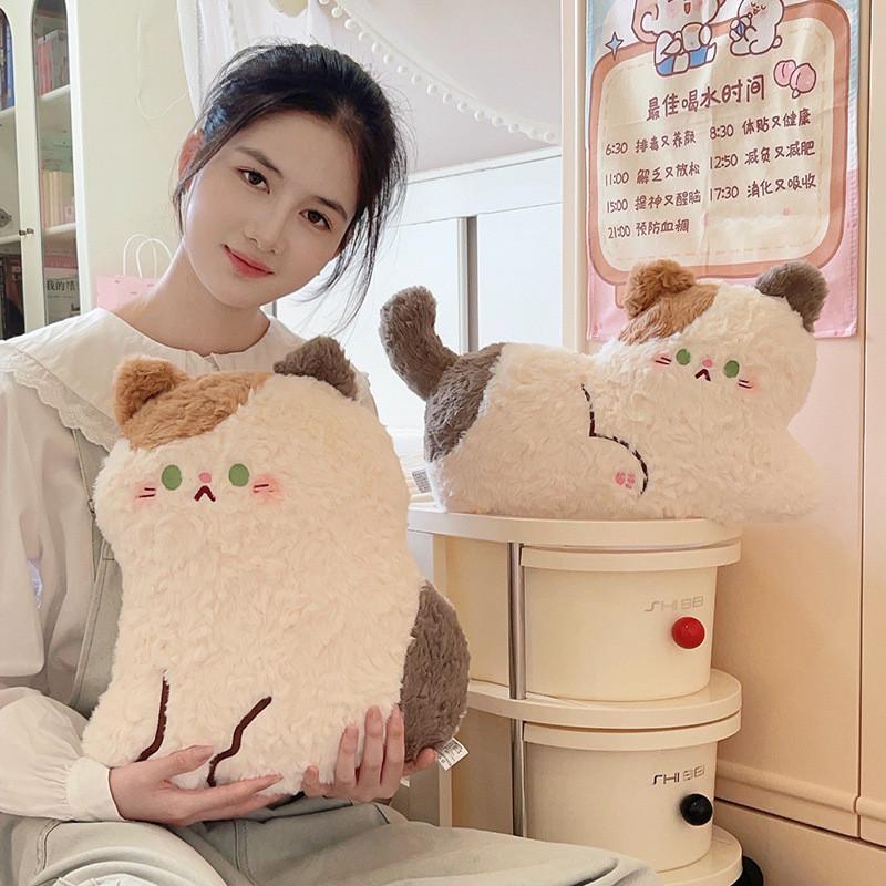 Calico Cat Plush Toy With Pp Cotton Filling For Soft Sleep Pillow Kids Gift