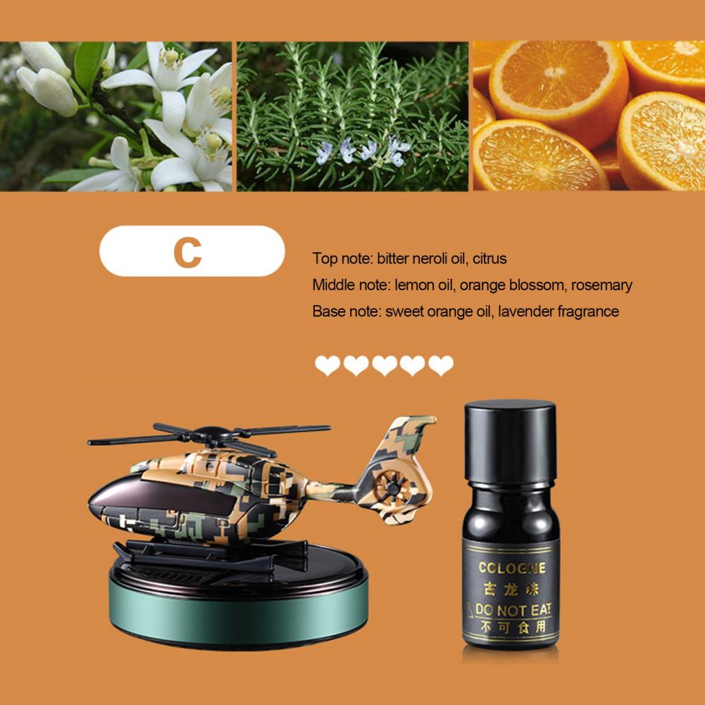 

Solar Powered Rotating Air Freshener Rotation Helicopter Solar Aromatherapy Car Air Freshener Fragrance Auto Aroma Diffuser