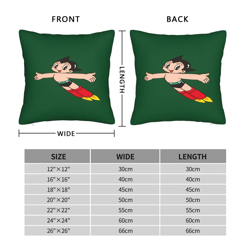 Astro Cartoon Boy Pillow Case Graphic Pillow Cover For Sofa Car Home Decor Kawaii Cushion Cover