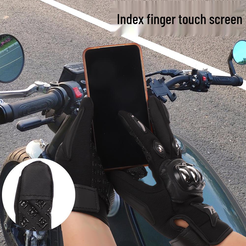 Breathable Racing Motorcycle Gloves - Anti-Collision, Anti-Slip, Touchscreen Full Finger Design