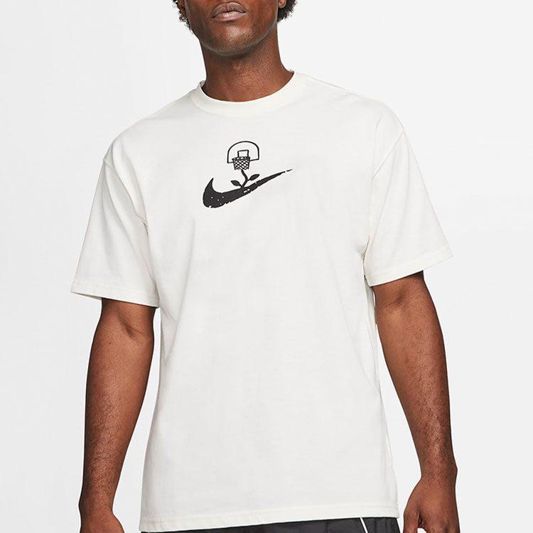 Nike Logo Printing Pattern Pullover Casual Short Sleeve T-Shirt White DX3328-905