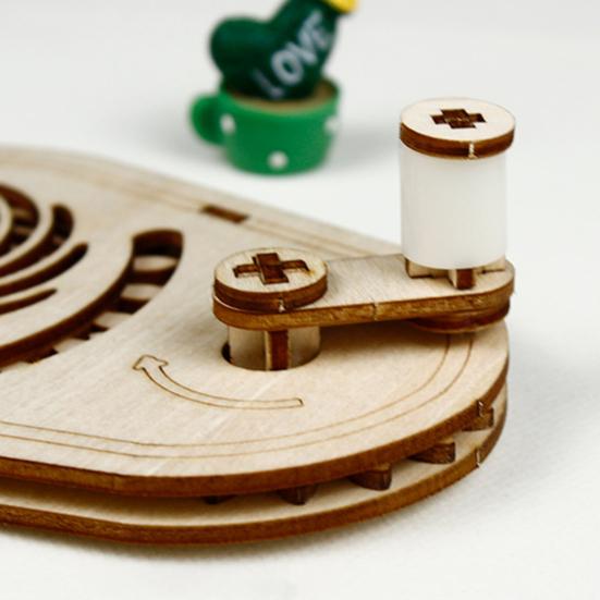 3D Visual Illusion Puzzle Toy DIY Handmade Mechanical Gear Turntable Educational STEM Toy Persistence of