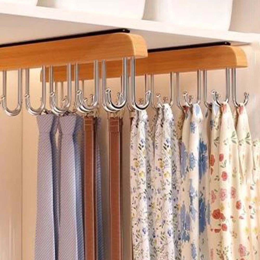 Wood Hat Storage Hanger 16 Hooks Clothes Hanger New Underwear Storage Rack  Home