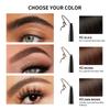 Lápiz de Cejas 2 en 1 Impermeable y Larga Duración Color Natural Forma de Cejas Contorno Preciso Punta de Lápiz en Forma Triangular Lápiz de Cejas