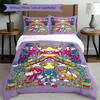 3pcs Duvet Cover Set (1*Duvet Cover + 2*Pillowcase, Without Core), Sonic Print Bedding Set, Bedroom Decor, All‑Season, Birthday Gift